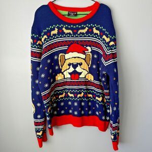 Geeknet Corgi Dog Holiday Ugly Funny Christmas Sweater Adult 2X